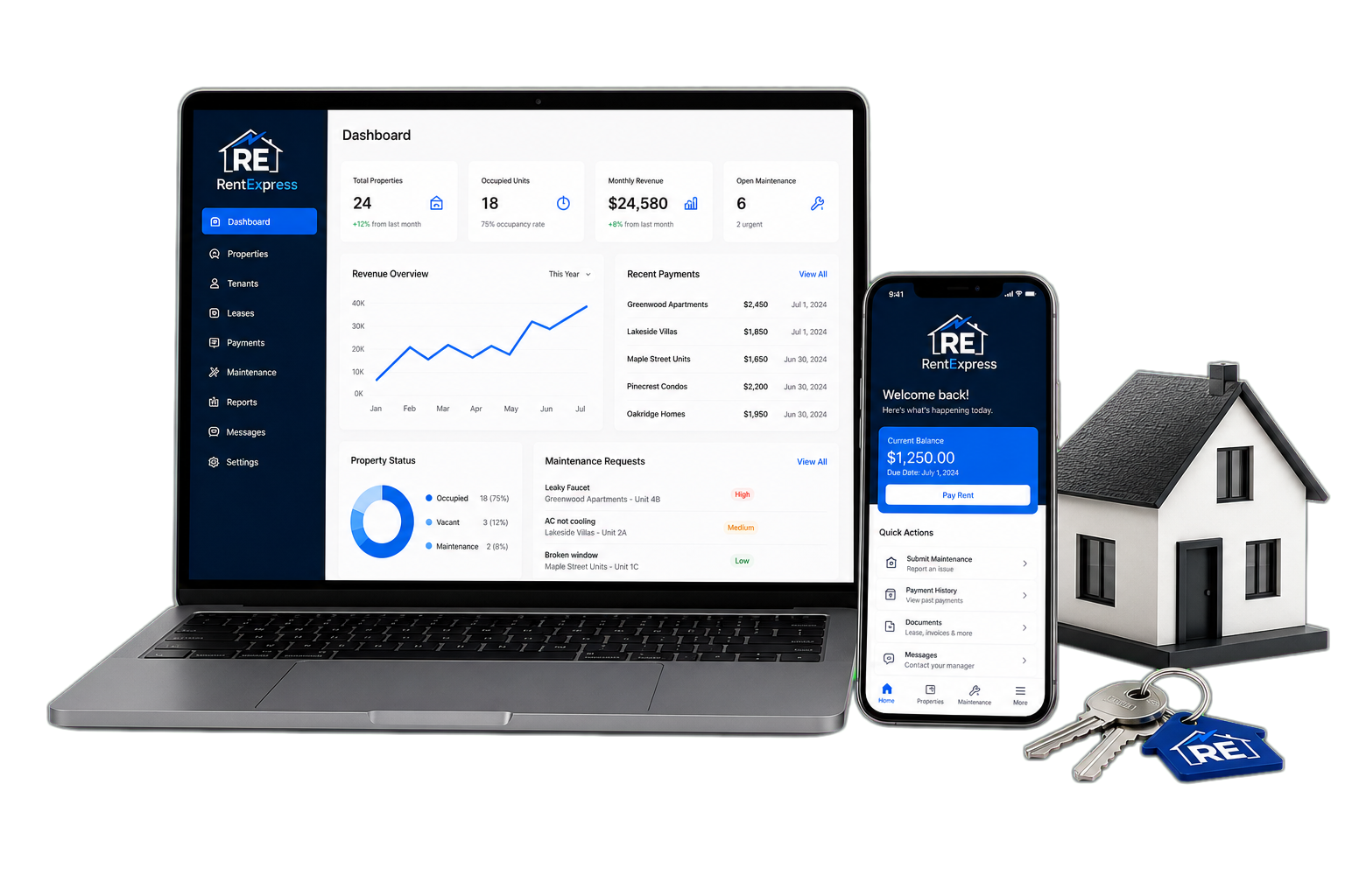 RentExpress – Property Management for Landlords & Tenants